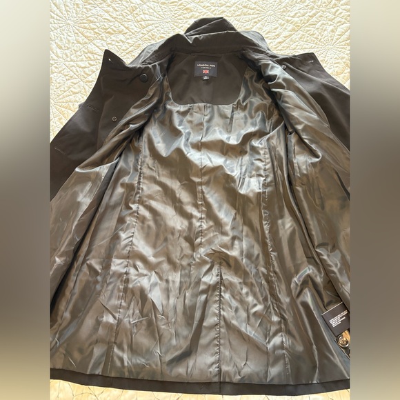 NWOT - XXL London Fog Black Trench Coat - Picture 8 of 11